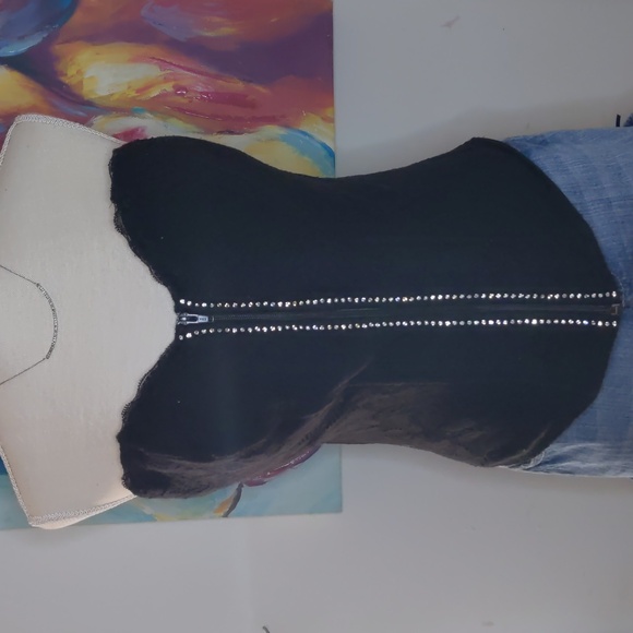 Cacique Jeweled Corset Top - Picture 1 of 5